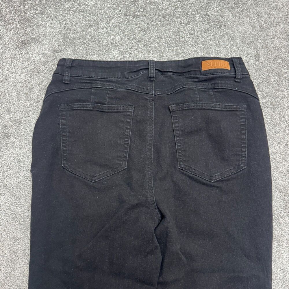 Supra Denim High Rise Capri Cropped Jeans Womens 14 Black Stretch Casual 32x20 - Picture 14 of 16